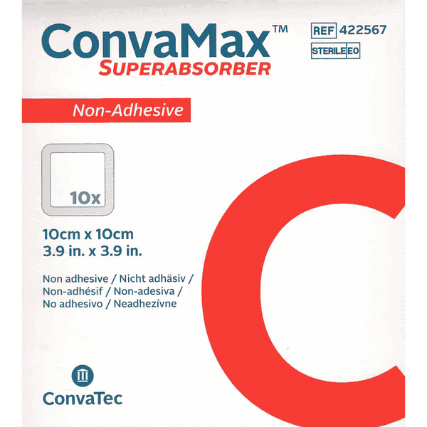 CONVAMAX superAbsorber non-adhesive 10x10 cm UK