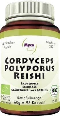 CORDYCEPS POLYPORUS Reishi mushroom powder capsules organic 93 pc UK