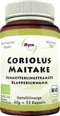 CORIOLUS MAITAKE mushroom powder capsules organic 93 pc UK