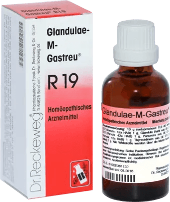 Coryza, scratching throat pain, forehead headaches, GLANDULAE-M-Gastreu R19 mixture UK