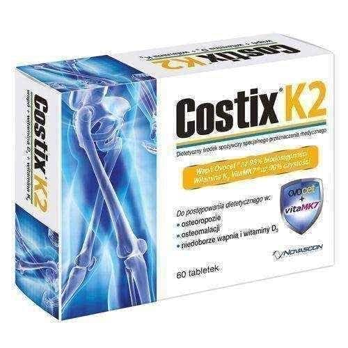 Costix K2 x 60 tablets, calcium, vitamin D3 and vitamin K2 UK