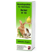 Cramps, abdominal pain, colic, anxiety, REVET H 10 globules for pets, homeopathy animals UK