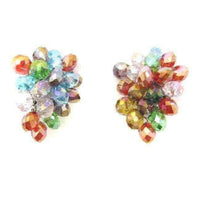 Crystals Grape Clip On Earrings UK