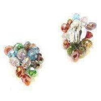 Crystals Grape Clip On Earrings UK