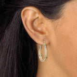 Cubic zirconia hoop earrings UK