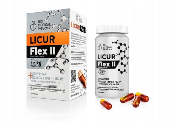 Curcuma longa, Licur Flex II 30 capsules UK