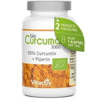 Curcumin and piperine, turmeric curcumin, CURCUMA 3000 organic capsules UK