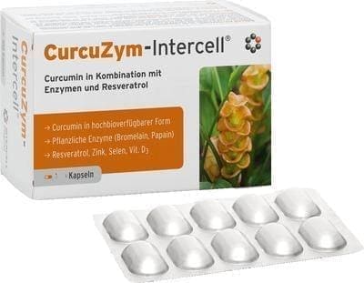 CURCUZYM-Intercell enzymes, resveratrol capsules 30 pc UK