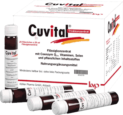 CUVITAL, coenzyme Q10, evening primrose drinking UK