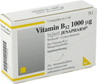 Cyanocobalamin, VITAMIN B12 1,000 µg Inject Jenapharm ampoules UK