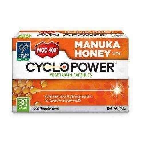 CycloPower with honey Manuka MGO 400+ x 30 capsules UK