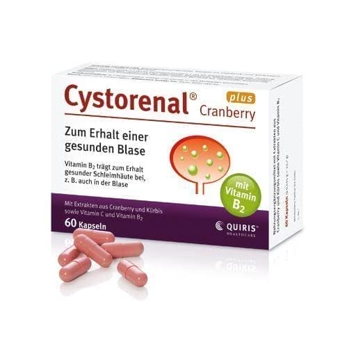 CYSTORENAL Cranberry plus capsules 60 pcs UK