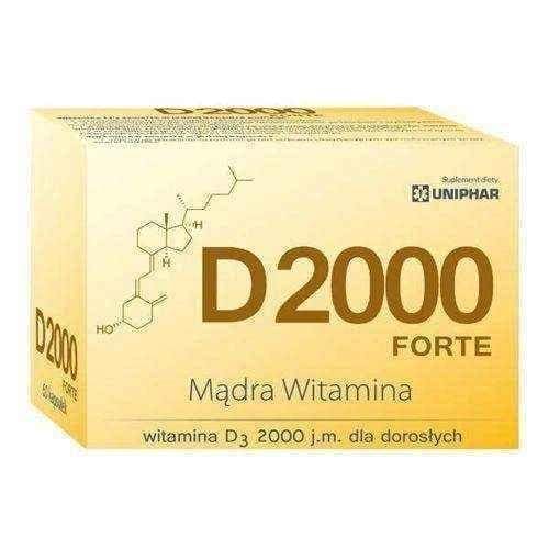 D 2000 Forte x 60 capsules, vitamin d, vitamin d deficiency, cholecalciferol UK