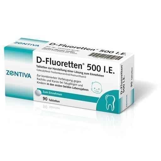 D FLUORETTEN 500, sodium fluoride, colecalciferol for infants, babes UK