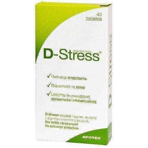 D-Stress x 40 tablets, cognitive impairment, mental disability UK