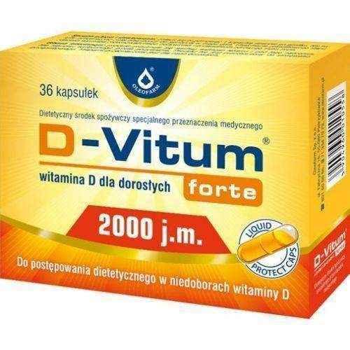 D-Vitum FORTE 2,000 IU of vitamin D for adults x 36 capsules, vitamin d deficiency UK