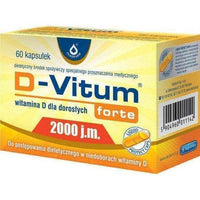 D-Vitum FORTE 2,000 IU of vitamin D for adults x 60 capsules, deficiency of vitamin d UK
