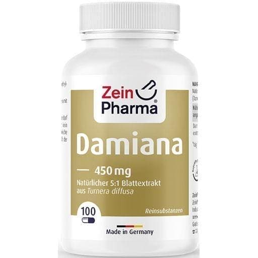 DAMIANA CAPSULES 450 mg 5: 1 leaf extract 100 pc UK