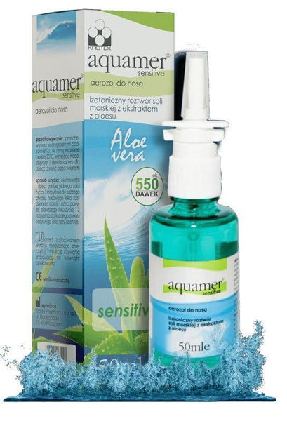 Dead Sea sea salt Aquamer Hipertonic nasal spray 50ml UK