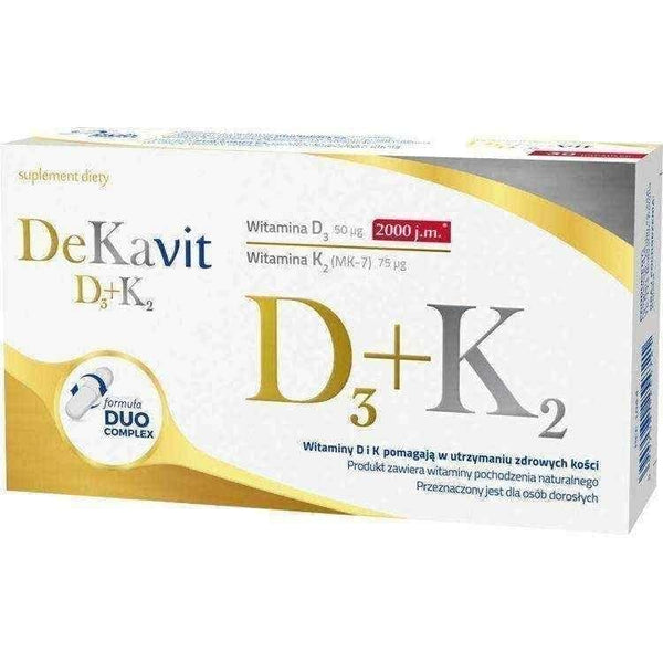 DeKavit D3 + K2 x 30 capsules UK