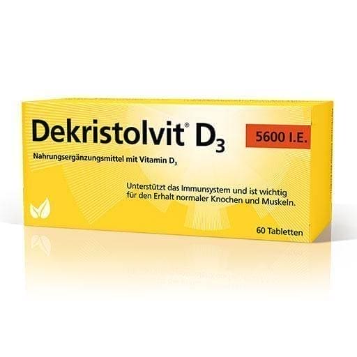 DEKRISTOLVIT D3 5600 I.E. vegetarian tablets 60 pcs UK