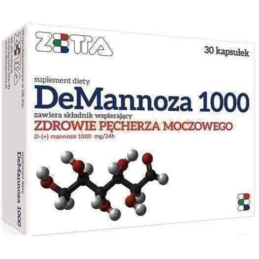 DeMannoza 1000 x 30 capsules, bladder problems, d mannose UK