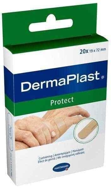 Derma Plast Plaster 19mm x 72mm x 20 pcs, knee injury treatment UK