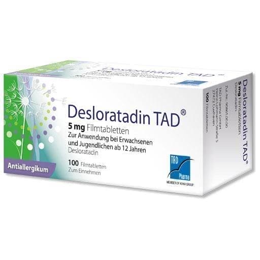 DESLORATADINE, allergic rhinitis tab. 100 pc UK