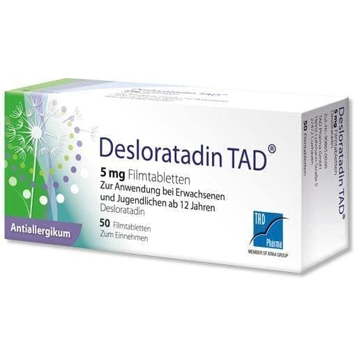 DESLORATADINE TAD 5 mg allergic rhinitis tablets 50 pc UK