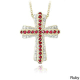 Diamond Accent Cross Necklace | Gemstone UK