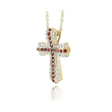 Diamond Accent Cross Necklace | Gemstone UK