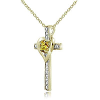 Diamond Accent Cross Necklace UK
