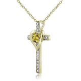 Diamond Accent Cross Necklace UK