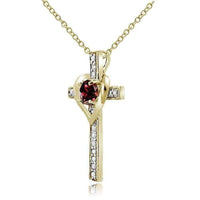 Diamond Accent Cross Necklace UK
