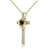 Diamond Accent Cross Necklace UK