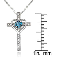 Diamond Accent Cross Necklace UK