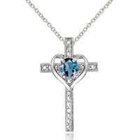 Diamond Accent Cross Necklace UK