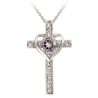 Diamond Accent Cross Necklace UK