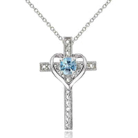 Diamond Accent Cross Necklace UK