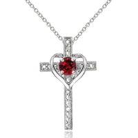 Diamond Accent Cross Necklace UK