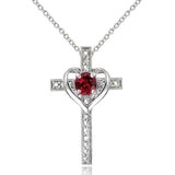 Diamond Accent Cross Necklace UK