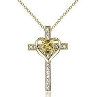 Diamond Accent Cross Necklace UK