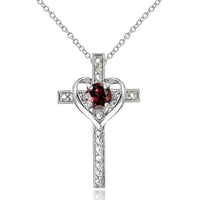 Diamond Accent Cross Necklace UK