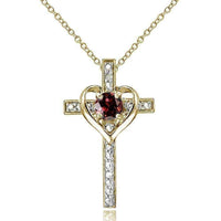 Diamond Accent Cross Necklace UK