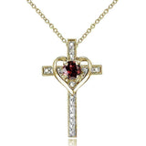 Diamond Accent Cross Necklace UK
