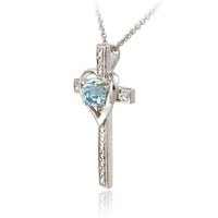 Diamond Accent Cross Necklace UK