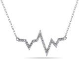 Diamond Accent Heartbeat Necklace UK