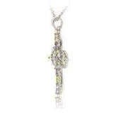 Diamond Cross Necklace | Multi-gemstone UK