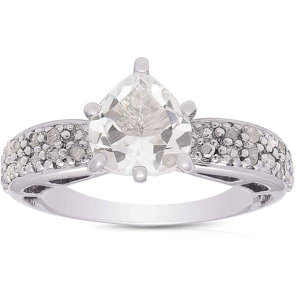 Diamond engagement rings | White Topaz Ring UK
