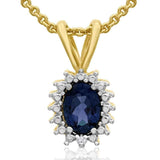 Diamond Halo necklace UK